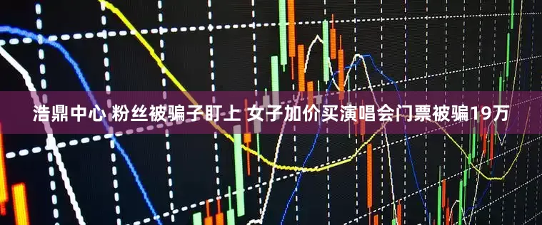 浩鼎中心 粉丝被骗子盯上 女子加价买演唱会门票被骗19万